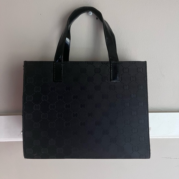 Handbags - Black Monogram Tote Bag